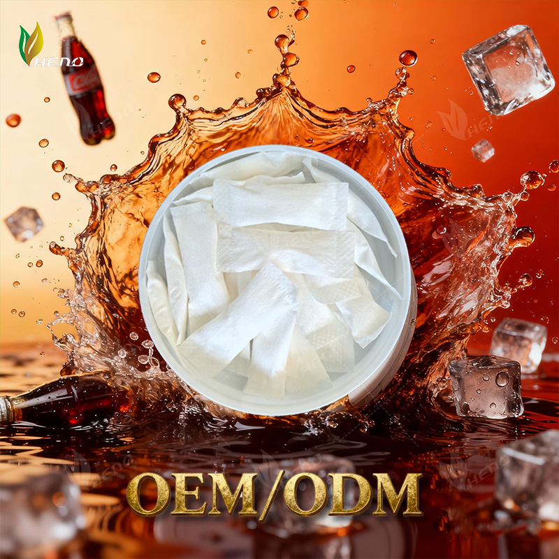 Sachês de nicotina sabor cola