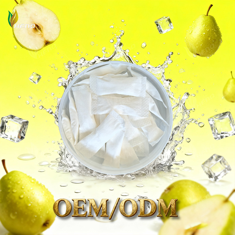 Sachês de nicotina em formato de pera